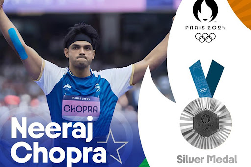 Neeraj Chopra Wins Silver in Javelin Final at Paris Olympics 2024